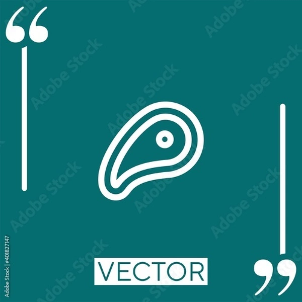Obraz meat vector icon Linear icon. Editable stroked line
