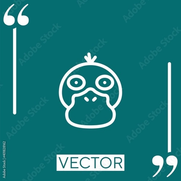 Obraz psyduck vector icon Linear icon. Editable stroke line