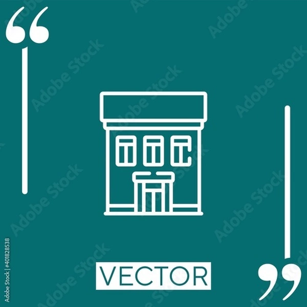 Obraz house vector icon Linear icon. Editable stroke line