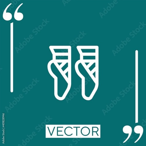 Fototapeta ballet vector icon Linear icon. Editable stroke line