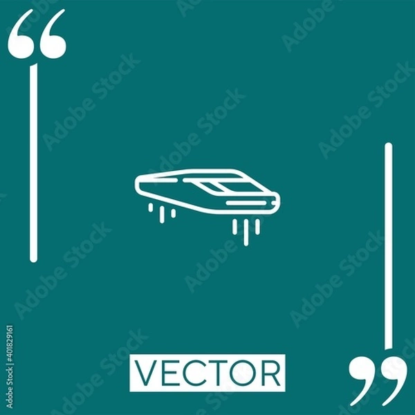 Obraz flying car vector icon Linear icon. Editable stroke line
