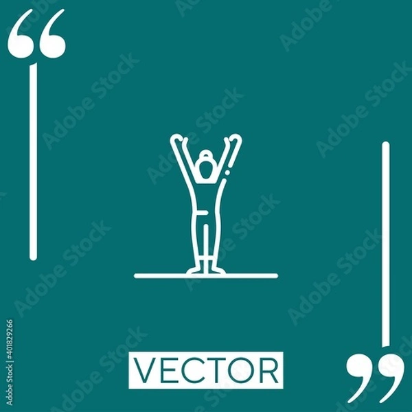 Obraz yoga vector icon Linear icon. Editable stroked line