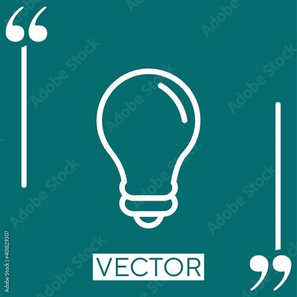 Obraz bulb vector icon Linear icon. Editable stroked line