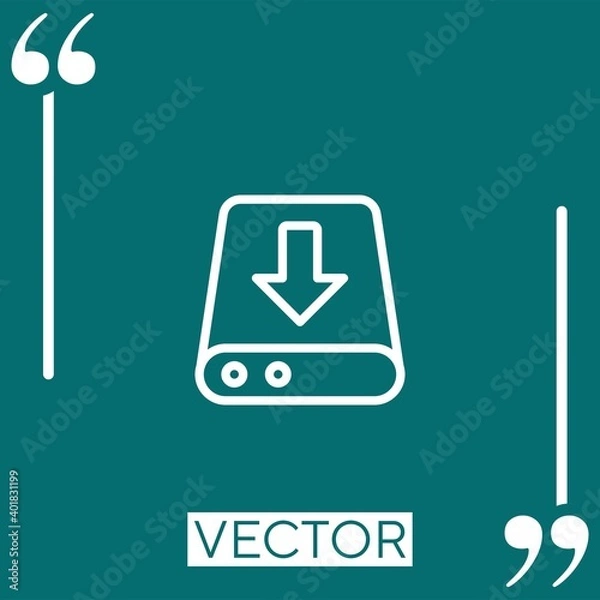 Obraz server storage vector icon Linear icon. Editable stroke line