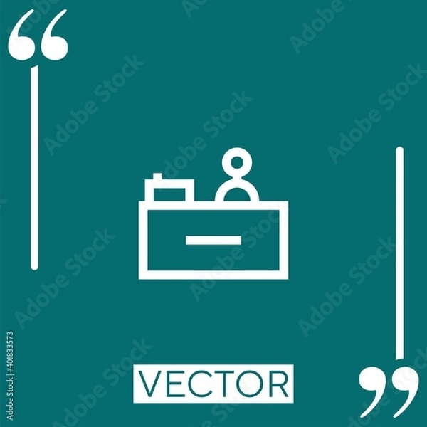 Obraz cashier vector icon Linear icon. Editable stroked line
