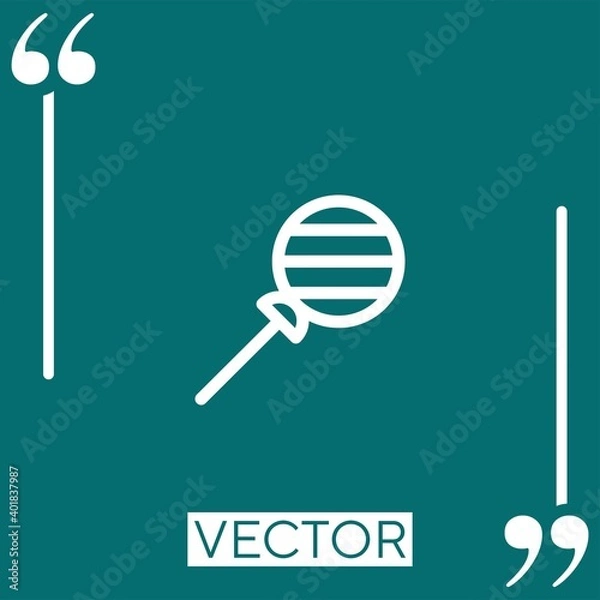 Fototapeta lollipop vector icon Linear icon. Editable stroked line