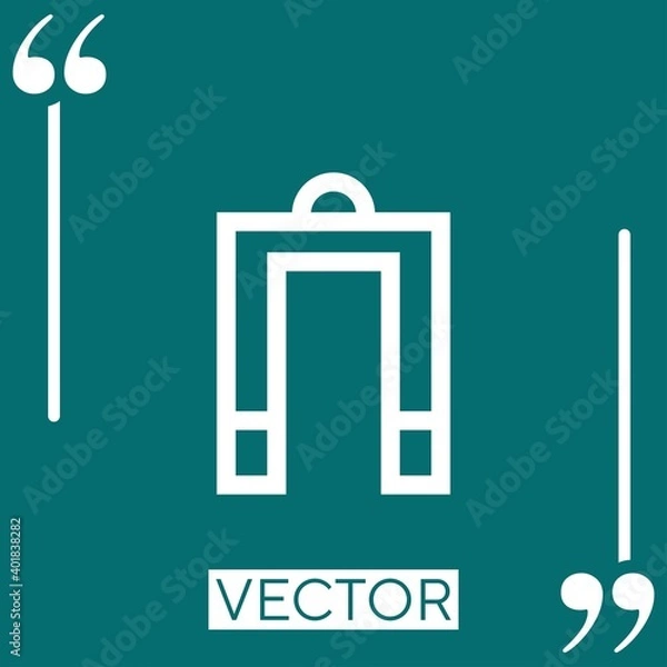 Obraz metal detector vector icon Linear icon. Editable stroked line