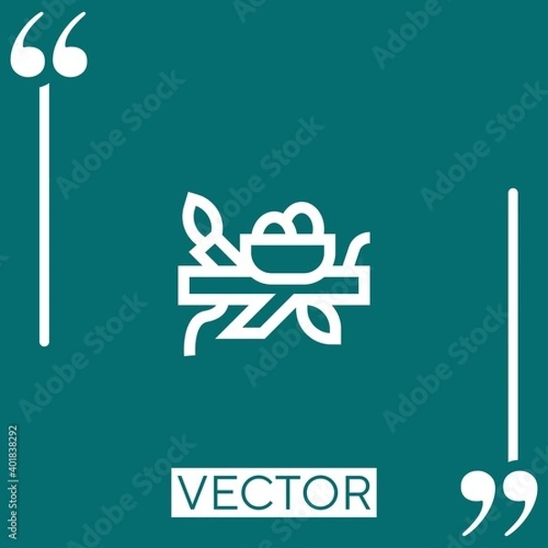 Fototapeta nest vector icon Linear icon. Editable stroked line