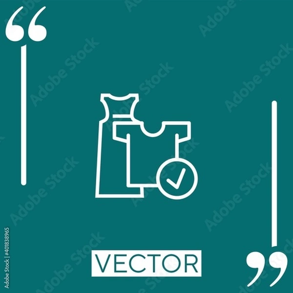 Fototapeta clothes   vector icon Linear icon. Editable stroked line