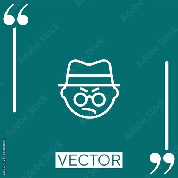 Obraz bully vector icon Linear icon. Editable stroked line