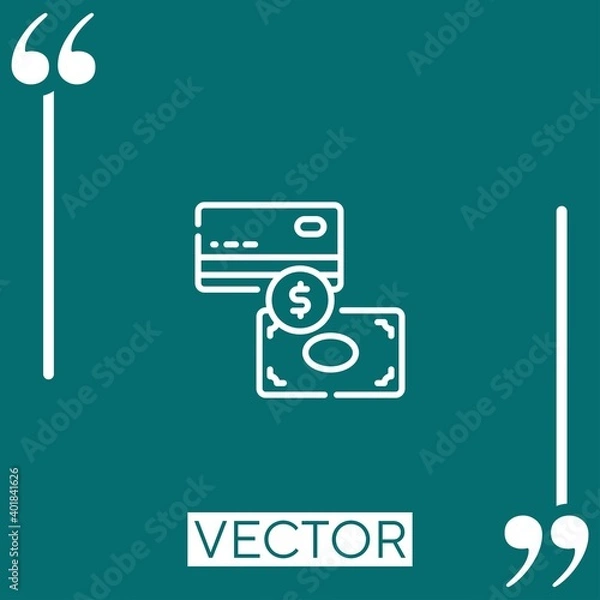 Obraz payment vector icon Linear icon. Editable stroked line