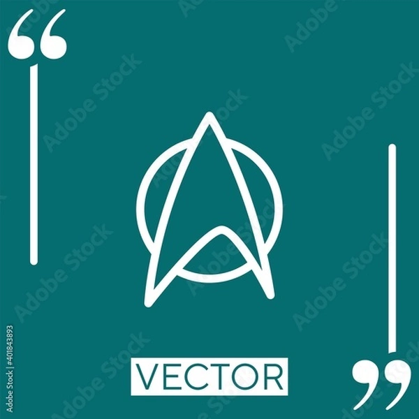 Fototapeta star trek vector icon Linear icon. Editable stroked line
