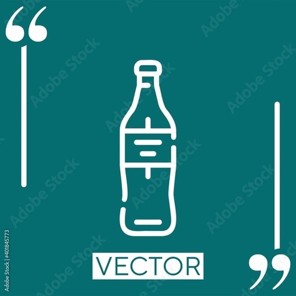Obraz coke vector icon Linear icon. Editable stroked line