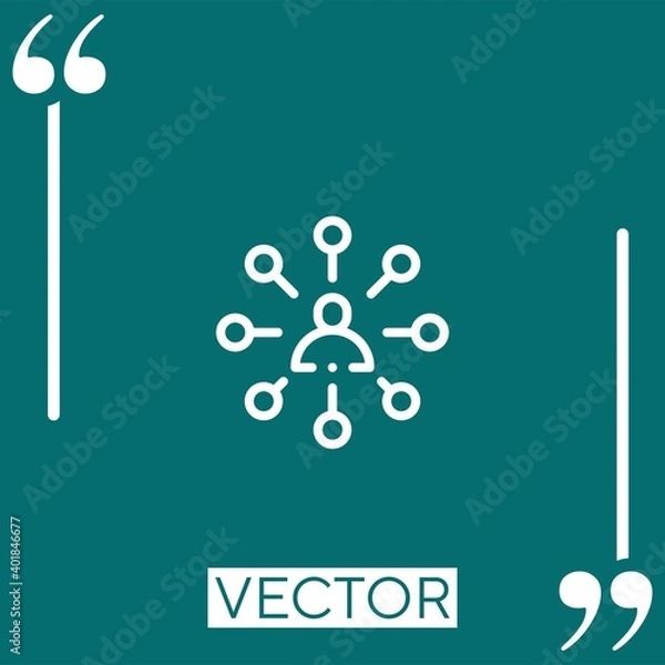 Obraz influence vector icon Linear icon. Editable stroked line