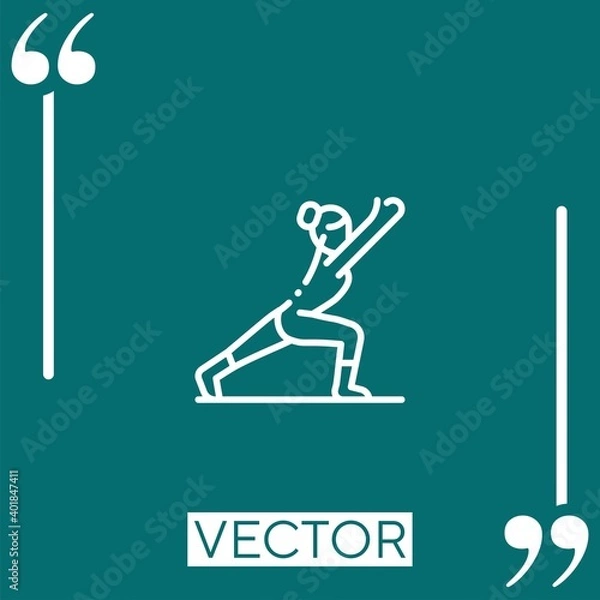Fototapeta yoga vector icon Linear icon. Editable stroked line