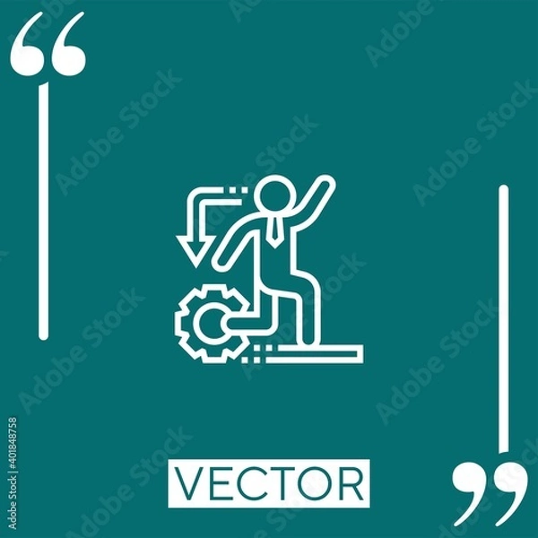 Fototapeta Sprint vector icon Linear icon. Editable stroked line