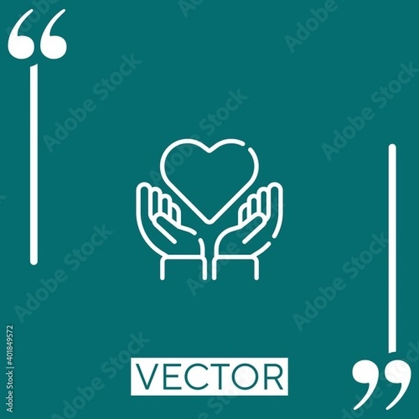 Obraz peace vector icon Linear icon. Editable stroked line