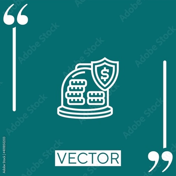 Fototapeta deposit vector icon Linear icon. Editable stroked line