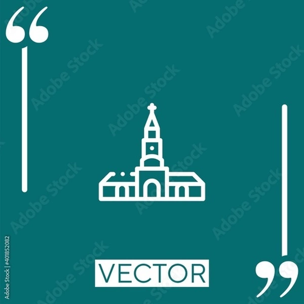 Fototapeta cartagena vector icon Linear icon. Editable stroked line