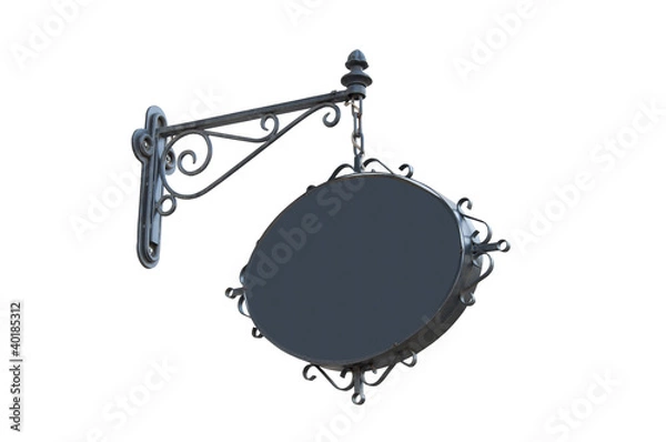 Fototapeta Signboard, place in the text - white background