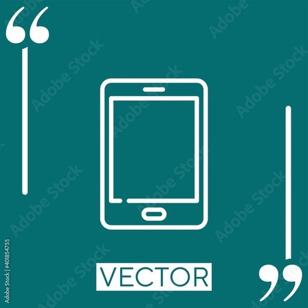 Fototapeta tablet Linear icon. Editable stroke line