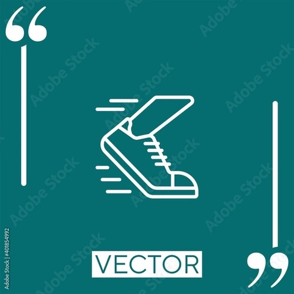 Obraz running Linear icon. Editable stroke line