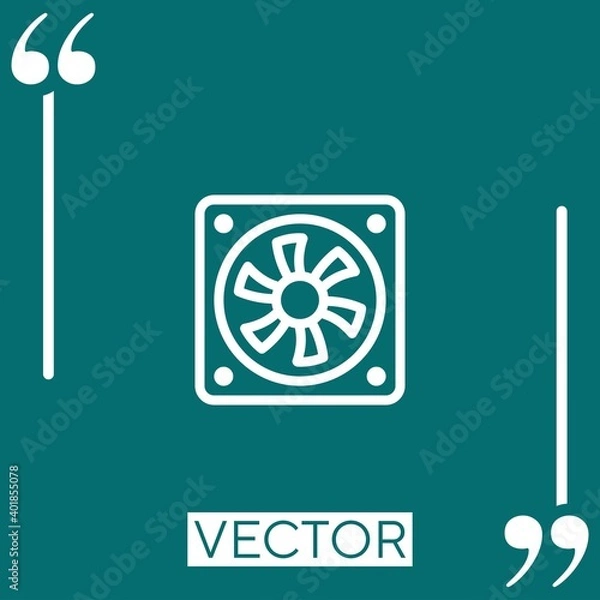 Fototapeta cooler Linear icon. Editable stroke line