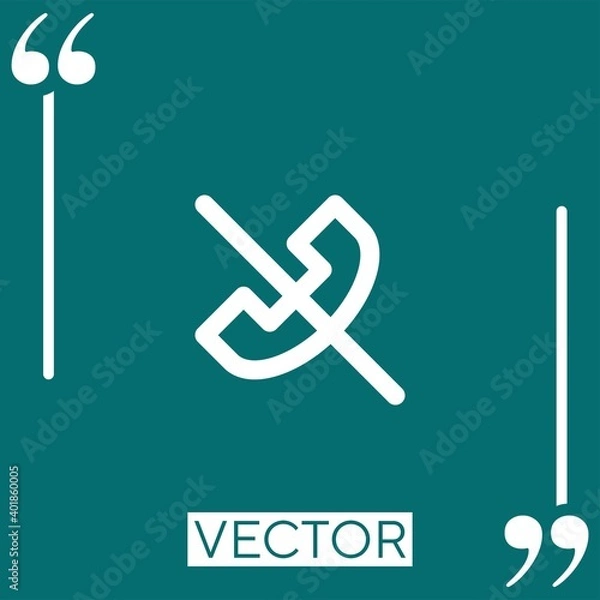 Obraz phone call   vector icon Linear icon. Editable stroke line