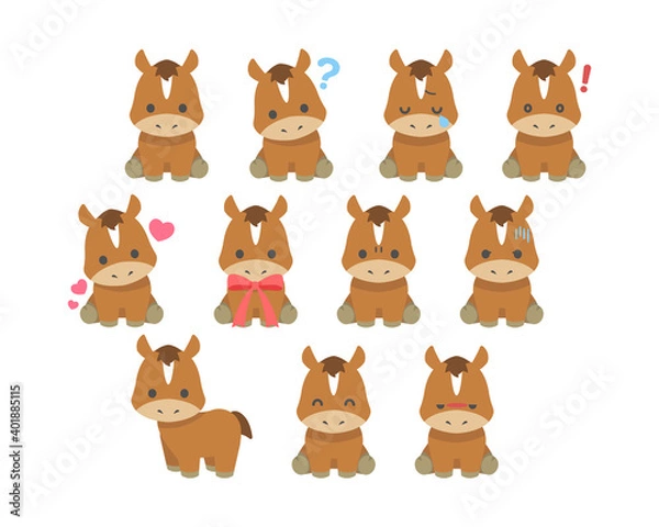 Obraz 馬イラスト素材 : Horse illustration material