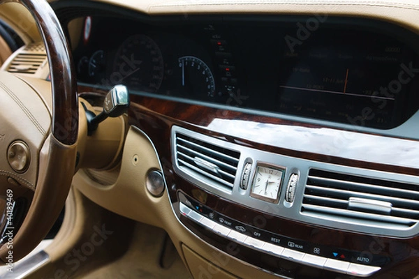 Obraz Inside fancy car view