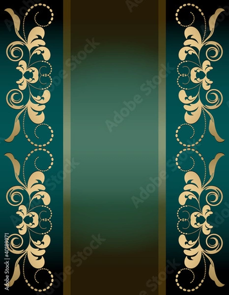 Obraz Sfondo Etichetta - verde oro