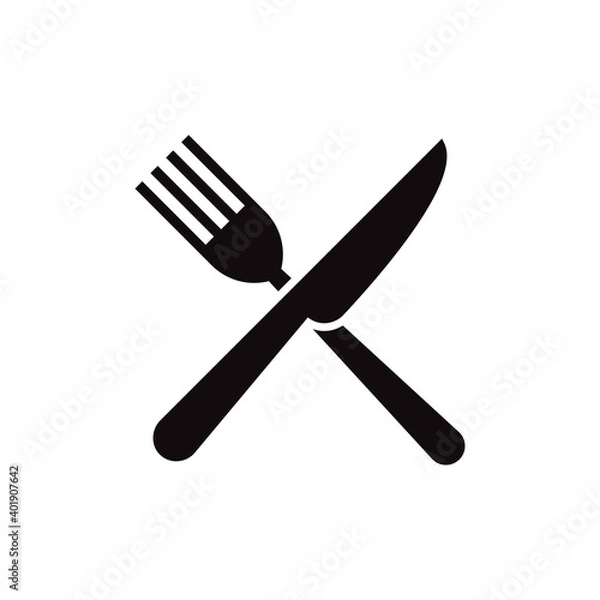 Obraz Cutlery icon design template vector isolated illustration