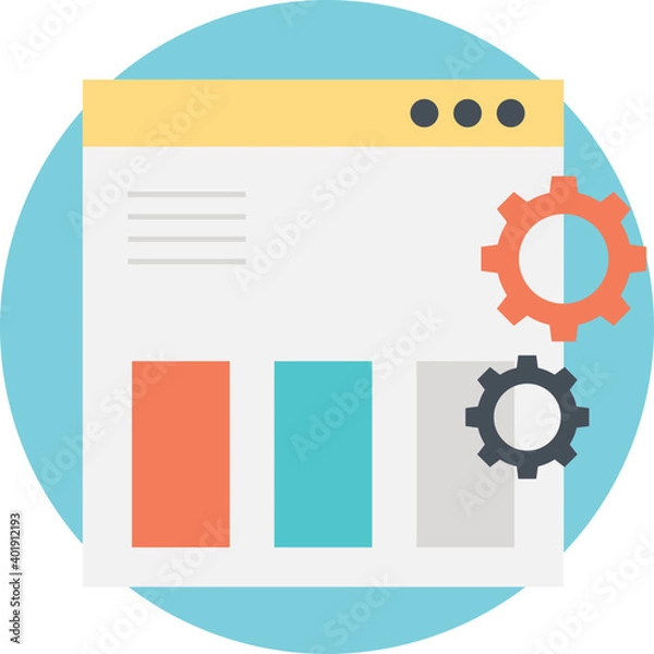 Fototapeta Web Panel Flat Icon