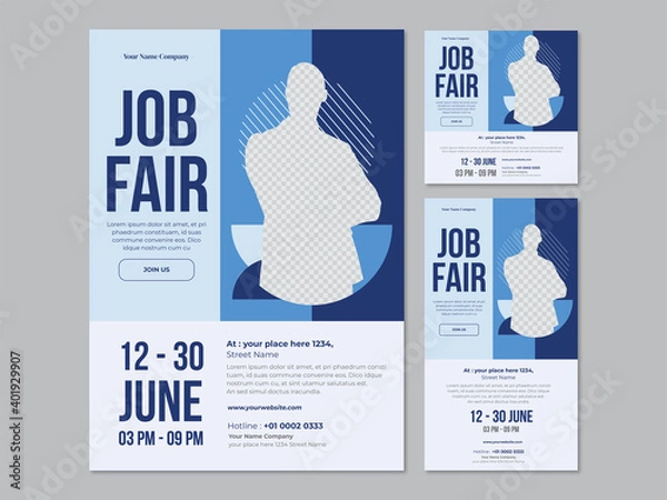 Obraz Job Fair Flyer template