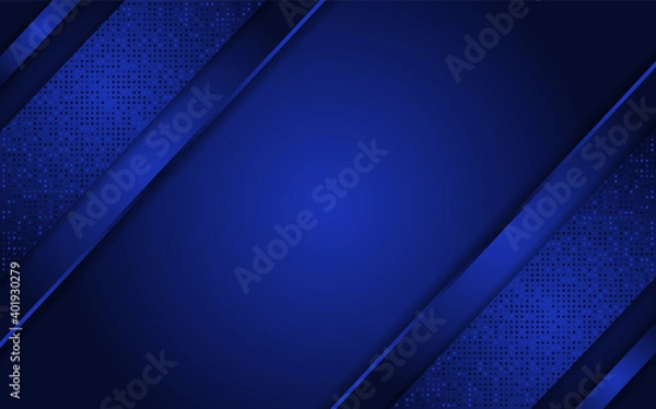 Fototapeta Dark blue Background With Modern Abstract Shape