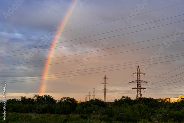 Obraz rainbow over the storm
