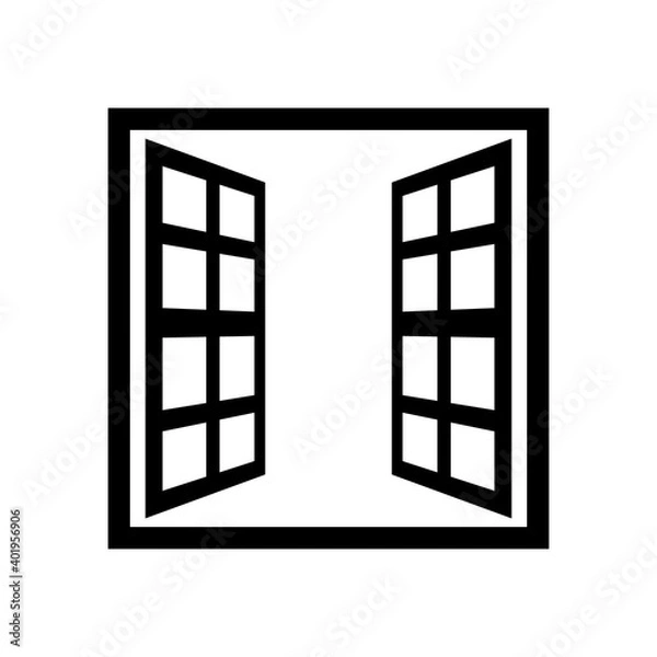 Obraz Opened window icon