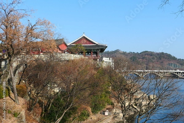 Obraz Nature Scenic Area of Jinju Castle Park in Korea
