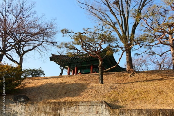 Obraz Nature Scenic Area of Jinju Castle Park in Korea