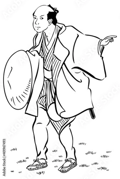 Obraz 旅人　江戸