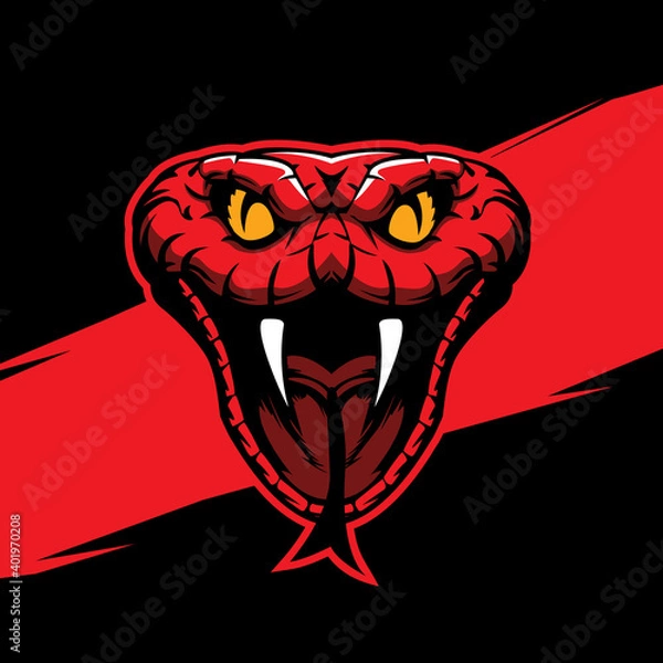 Fototapeta Snake head mascot