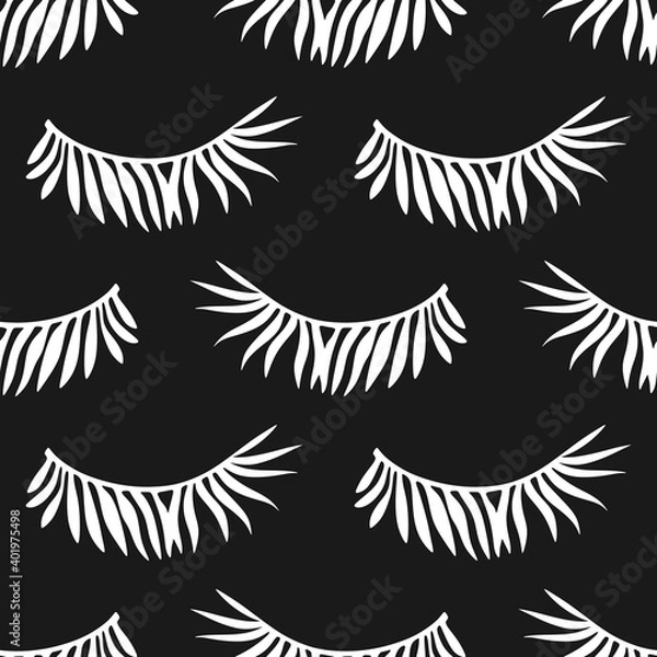 Obraz Tropical seamless pattern with palm leaves 