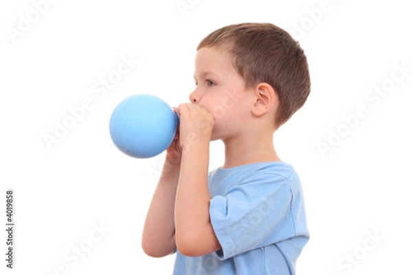 Obraz blowing up balloon