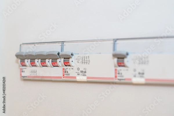 Obraz Voltage Switchboard with Circuit Breakers