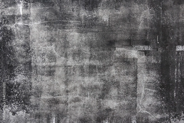 Fototapeta テクスチャー　墨で汚れたようなモルタルの壁　texture of old dirty wall 