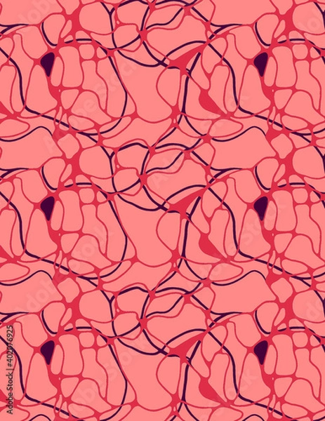 Fototapeta Abstract background pattern. A concept picture of endless lines against a pink background. 