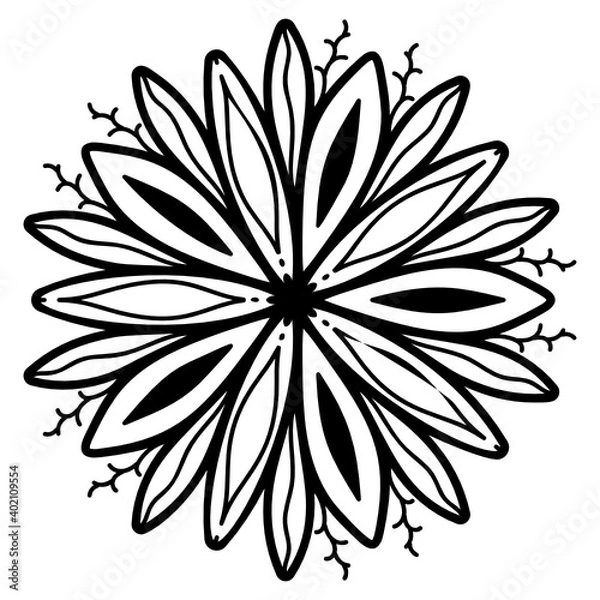 Obraz 
A linear design of flower icon, editable vector 
