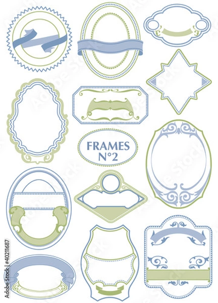 Fototapeta Set of ornate vector frames