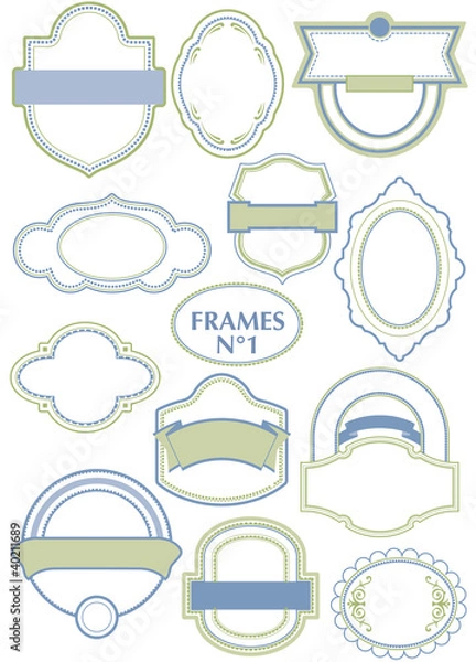 Obraz Set of ornate vector frames