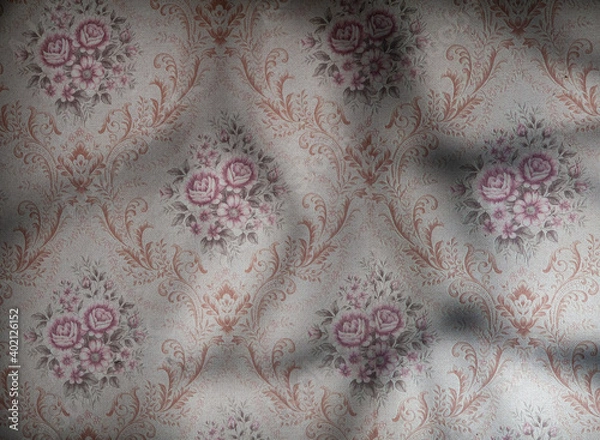 Obraz background with ornament, old soviet wallpaper